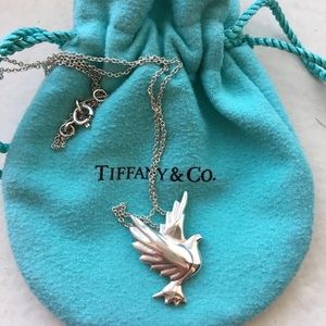 Tiffany’s Sterling Silver Dove Necklace